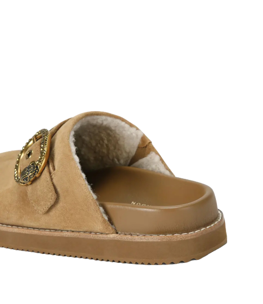 Mayfair Casual Tan Suede Flats Mules