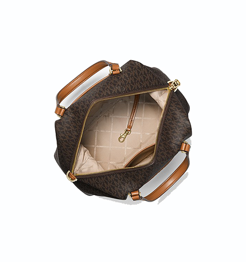 Medium Satchel Brown Logo