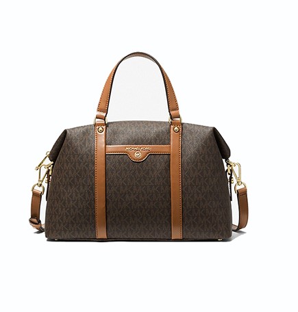 Medium Satchel Brown Logo