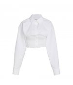 White Smocked Cami Overshirt Twinset