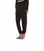 Black Essential Terry Classic Sweatpant Puff Paint Logo
