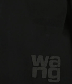 Black Essential Jersey LS Tee W/ Puff Logo & Bound   Neck