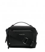 Black Leather Map Bag