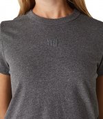 Silver Glitter Essential Jersey Shrunk Tee With Puff Logo