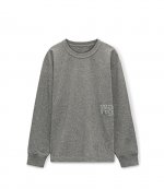Silver Glitter Essential Jersey LS Tee With Puff   Logo