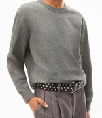 Silver Glitter Essential Jersey LS Tee With Puff   Logo