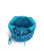 Turquoise Mini Sequin Shopper Bag