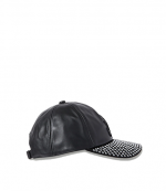 Black Baseball Cap With Crystal