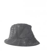 Black Bucket Hat With Crystal