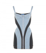 Light Blue Black Denim Dress