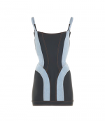 Light Blue Black Denim Dress