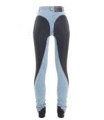 Light Blue Black Denim Pantalon
