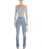 Light Blue Nude Bodysuit