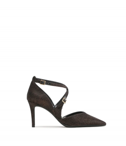 Adela Flex Black/Bronze Glitter Chain Pump