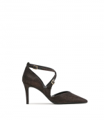 Adela Flex Black/Bronze Glitter Chain Pump