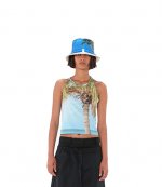 Blue Halterneck Top