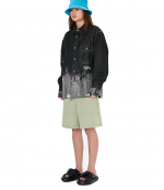 Black Studded Denim Workwear Jacket