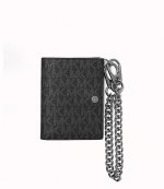 Black Logo Chain Wallet