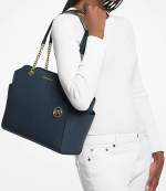 Jacquelyn Navy Tote Bag