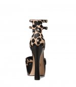 Martina Lace Up Black Multi/Leopard