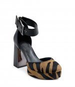 Black/ Leopard Barra Platform Ankle Pump