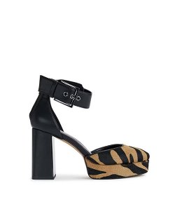 Black/ Leopard Barra Platform Ankle Pump