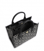 Carol Grey/Black Logo Dkny Tote Bag