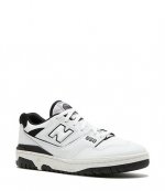 New Balance 550 Black & White Leather Sneakers
