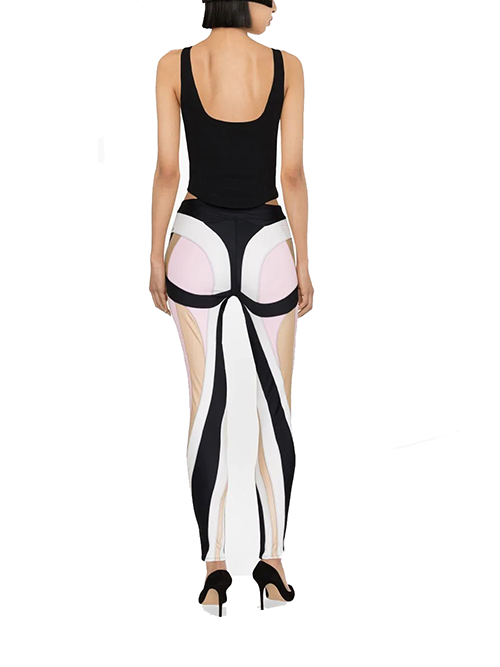 Black/Pink/Powder Multicolor Spiral Legging