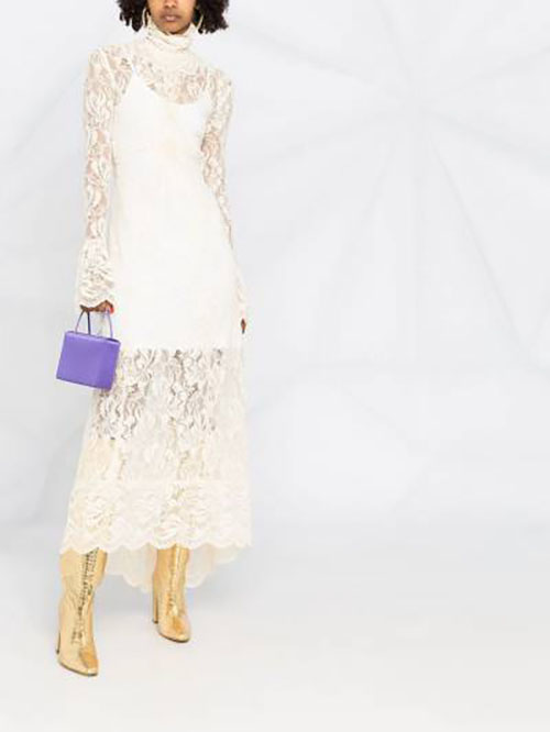 Ivory Long Robe Dress