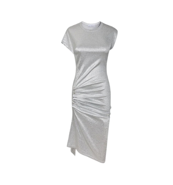 Silver Robe Mid Length Dress