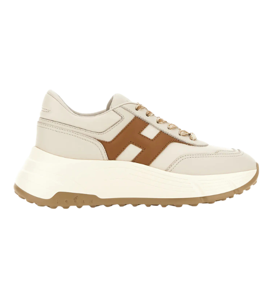 H669 Beige/Brown Leather Allacciato H