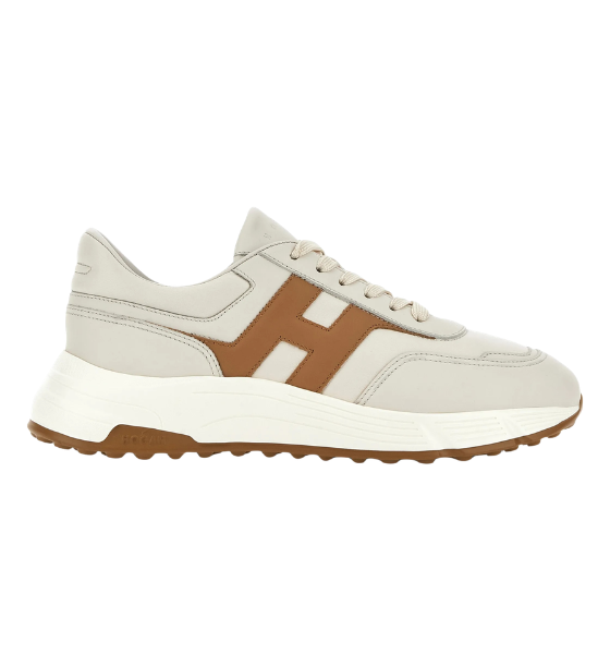 Beige/Brown Leather Hogan Hyperlight Allacciato H