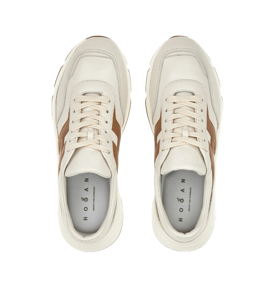 Beige/Brown Leather Hogan Hyperlight Allacciato H