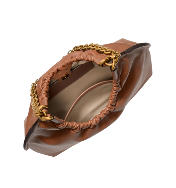 Brown Leather Indie Md Cinch Pouchette Bag