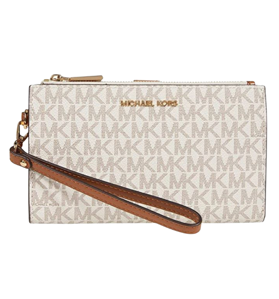 Jet Set Vanilla DBLZP Wristlet Wallet