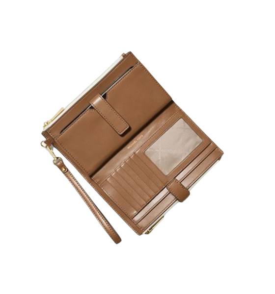 Jet Set Vanilla DBLZP Wristlet Wallet