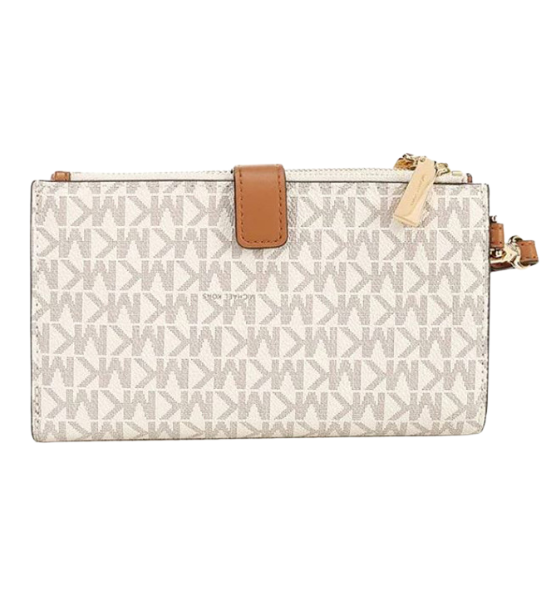 Jet Set Vanilla DBLZP Wristlet Wallet