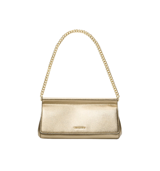 Md Pale Gold Leather Ew Clutch
