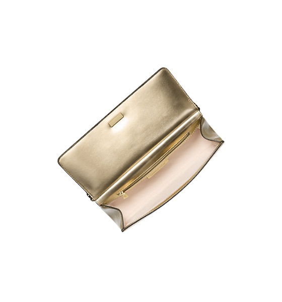 Md Pale Gold Leather Ew Clutch