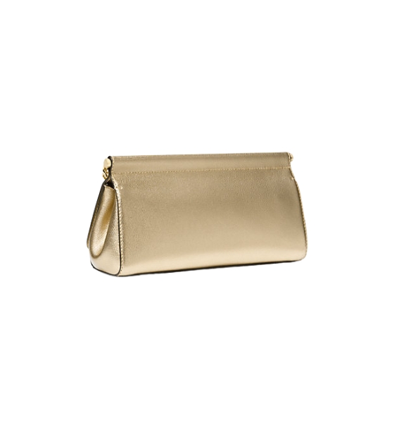 Md Pale Gold Leather Ew Clutch