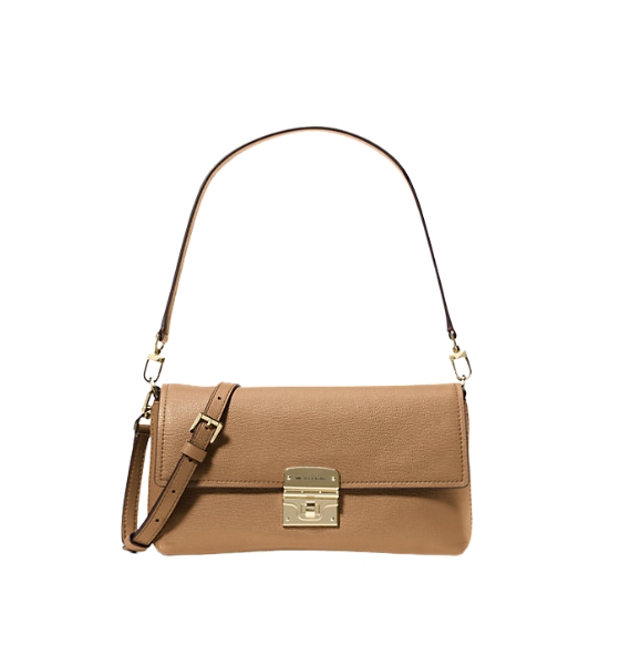 Mid Conv Luggage Leather Pouchette Xbody