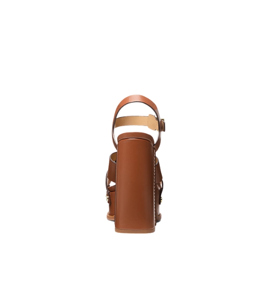 Nora Luggage Leather Platform Sandal