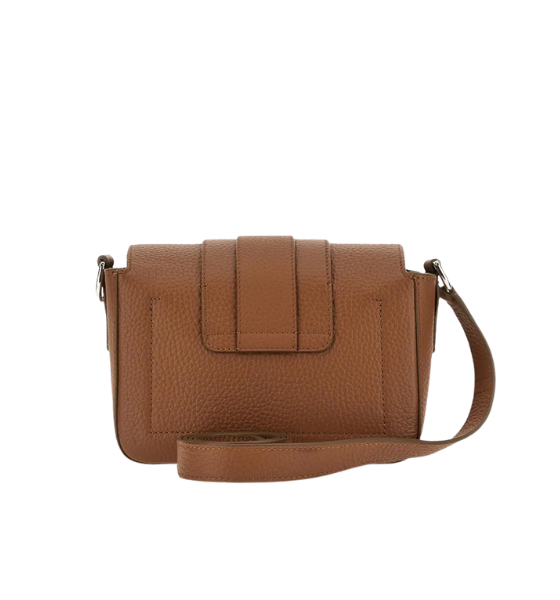 Brown Leather HO1X Flap Bag