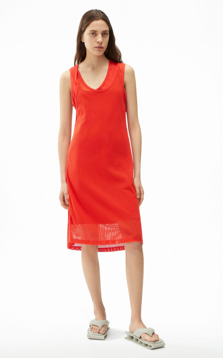 Mesh Tanktop Red Dress