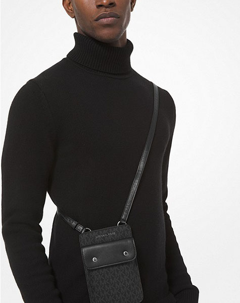 Black Logo Crossbody Bag