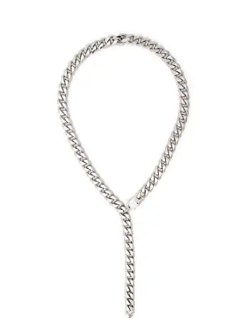 Tie Chain Silver Necklace