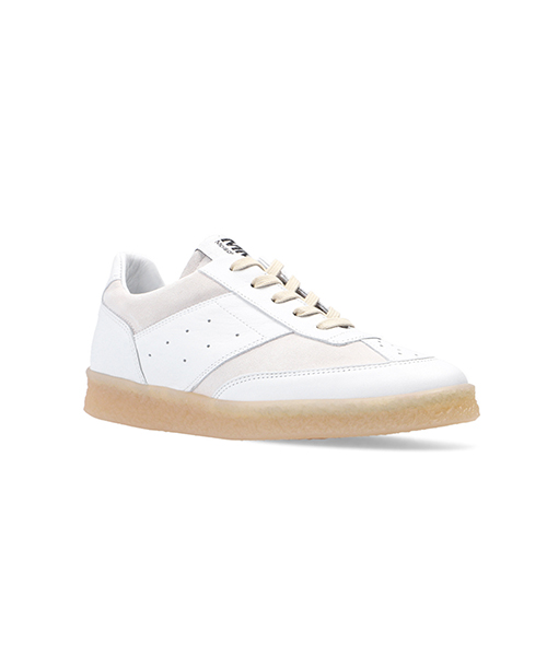 6 Court White Leather Sneaker