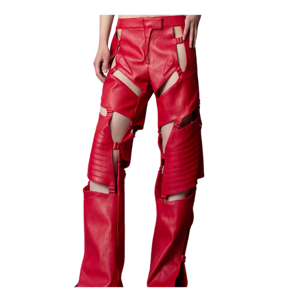 Red Biker Floating Pants