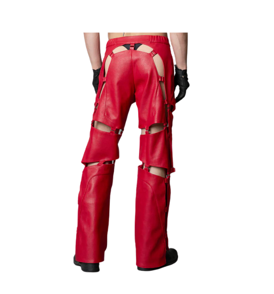 Red Biker Floating Pants